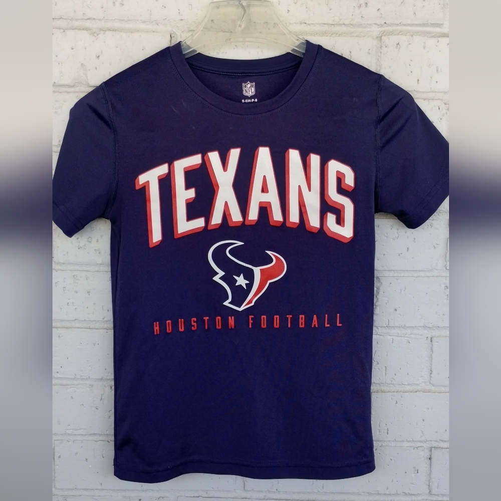Kid's Houston Texans Blue Red White T-shirt Size S